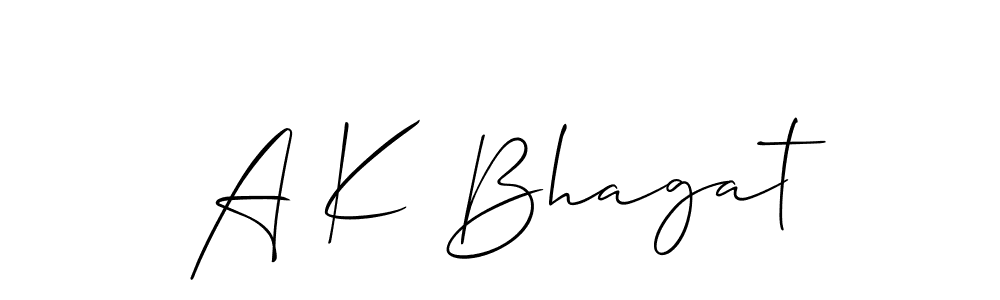 A K Bhagat stylish signature style. Best Handwritten Sign (Allison_Script) for my name. Handwritten Signature Collection Ideas for my name A K Bhagat. A K Bhagat signature style 2 images and pictures png