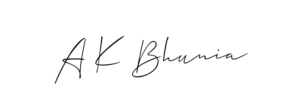 Best and Professional Signature Style for A K Bhunia. Allison_Script Best Signature Style Collection. A K Bhunia signature style 2 images and pictures png