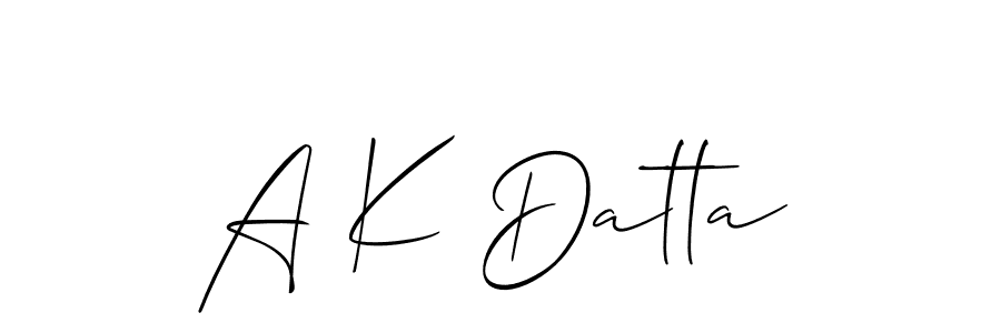 How to Draw A K Datta signature style? Allison_Script is a latest design signature styles for name A K Datta. A K Datta signature style 2 images and pictures png