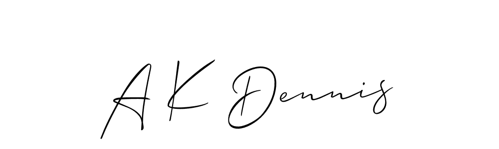 Make a beautiful signature design for name A K Dennis. Use this online signature maker to create a handwritten signature for free. A K Dennis signature style 2 images and pictures png