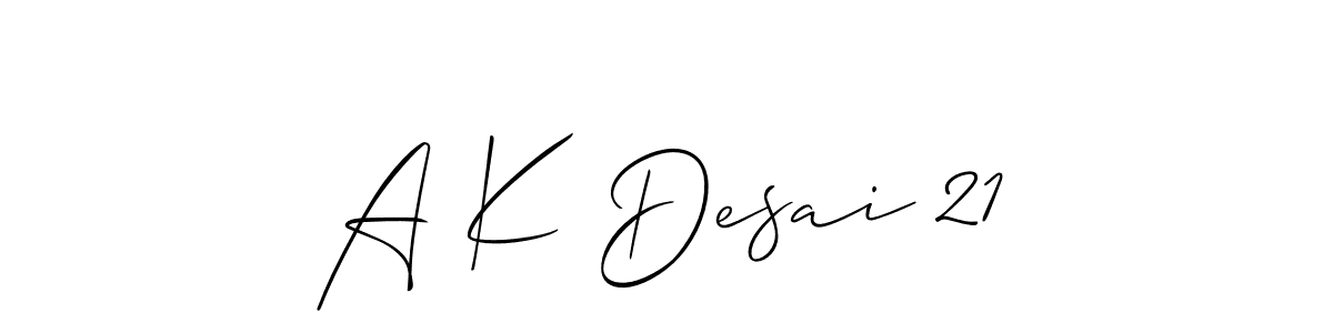 You can use this online signature creator to create a handwritten signature for the name A K Desai 21. This is the best online autograph maker. A K Desai 21 signature style 2 images and pictures png