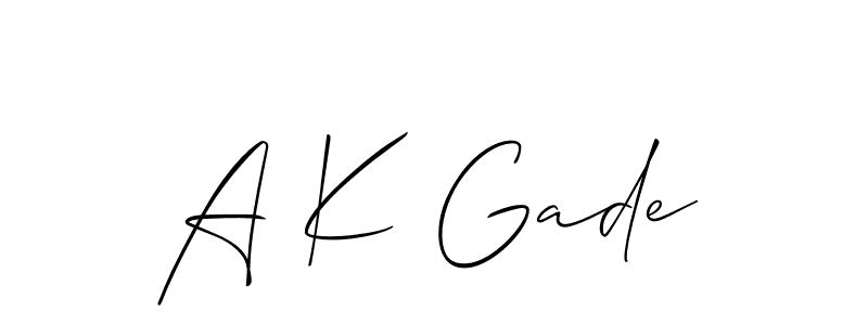 Once you've used our free online signature maker to create your best signature Allison_Script style, it's time to enjoy all of the benefits that A K Gade name signing documents. A K Gade signature style 2 images and pictures png