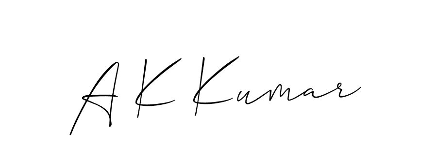 A K Kumar stylish signature style. Best Handwritten Sign (Allison_Script) for my name. Handwritten Signature Collection Ideas for my name A K Kumar. A K Kumar signature style 2 images and pictures png