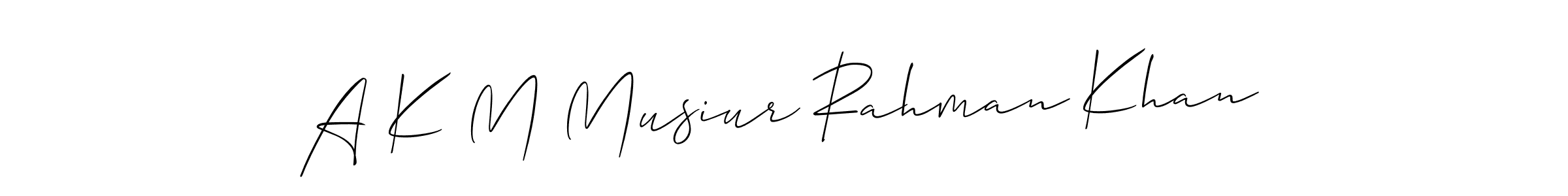 It looks lik you need a new signature style for name A K M Musiur Rahman Khan. Design unique handwritten (Allison_Script) signature with our free signature maker in just a few clicks. A K M Musiur Rahman Khan signature style 2 images and pictures png