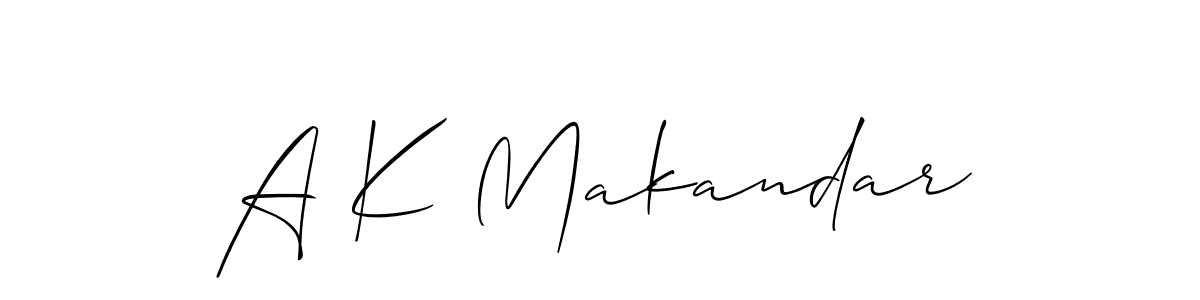 Also You can easily find your signature by using the search form. We will create A K Makandar name handwritten signature images for you free of cost using Allison_Script sign style. A K Makandar signature style 2 images and pictures png