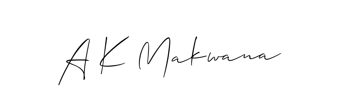 Design your own signature with our free online signature maker. With this signature software, you can create a handwritten (Allison_Script) signature for name A K Makwana. A K Makwana signature style 2 images and pictures png
