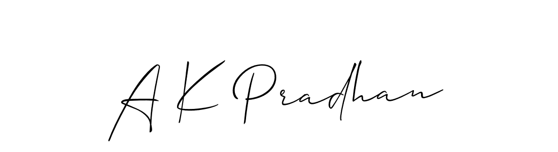 A K Pradhan stylish signature style. Best Handwritten Sign (Allison_Script) for my name. Handwritten Signature Collection Ideas for my name A K Pradhan. A K Pradhan signature style 2 images and pictures png