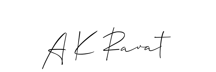 Allison_Script is a professional signature style that is perfect for those who want to add a touch of class to their signature. It is also a great choice for those who want to make their signature more unique. Get A K Ravat name to fancy signature for free. A K Ravat signature style 2 images and pictures png