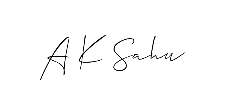 You should practise on your own different ways (Allison_Script) to write your name (A K Sahu) in signature. don't let someone else do it for you. A K Sahu signature style 2 images and pictures png