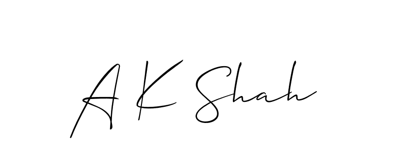 It looks lik you need a new signature style for name A K Shah. Design unique handwritten (Allison_Script) signature with our free signature maker in just a few clicks. A K Shah signature style 2 images and pictures png