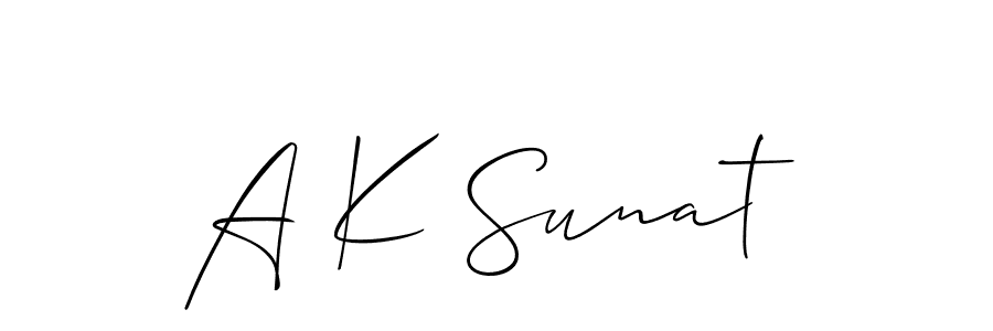 Make a beautiful signature design for name A K Sunat. Use this online signature maker to create a handwritten signature for free. A K Sunat signature style 2 images and pictures png