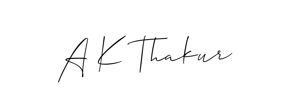 How to make A K Thakur signature? Allison_Script is a professional autograph style. Create handwritten signature for A K Thakur name. A K Thakur signature style 2 images and pictures png