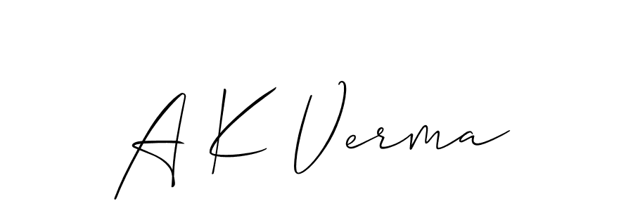 You should practise on your own different ways (Allison_Script) to write your name (A K Verma) in signature. don't let someone else do it for you. A K Verma signature style 2 images and pictures png