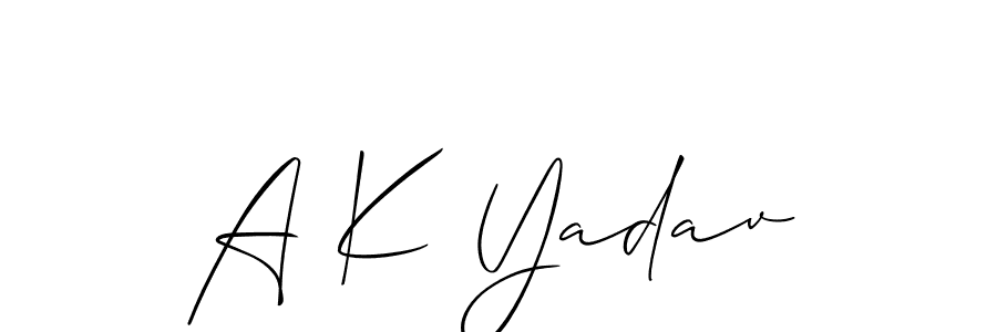 Similarly Allison_Script is the best handwritten signature design. Signature creator online .You can use it as an online autograph creator for name A K Yadav. A K Yadav signature style 2 images and pictures png