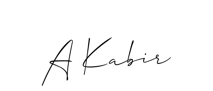 How to make A Kabir name signature. Use Allison_Script style for creating short signs online. This is the latest handwritten sign. A Kabir signature style 2 images and pictures png