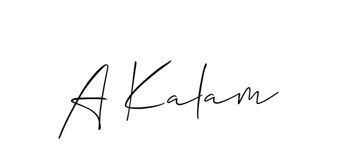 Once you've used our free online signature maker to create your best signature Allison_Script style, it's time to enjoy all of the benefits that A Kalam name signing documents. A Kalam signature style 2 images and pictures png
