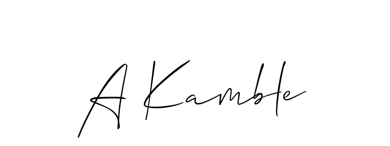 Similarly Allison_Script is the best handwritten signature design. Signature creator online .You can use it as an online autograph creator for name A Kamble. A Kamble signature style 2 images and pictures png