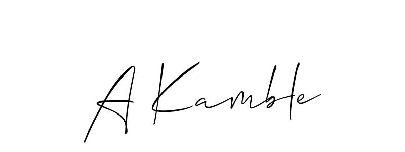Make a beautiful signature design for name A Kamble. Use this online signature maker to create a handwritten signature for free. A Kamble signature style 2 images and pictures png