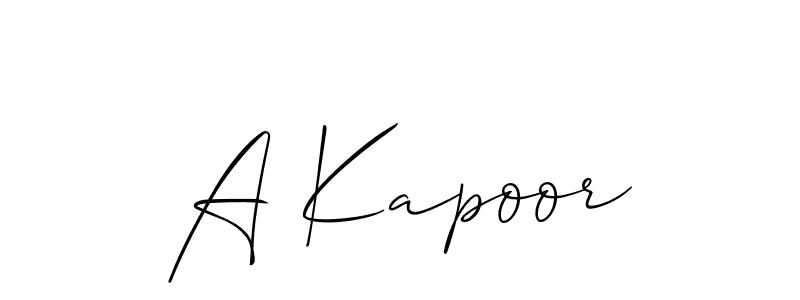 Make a beautiful signature design for name A Kapoor. Use this online signature maker to create a handwritten signature for free. A Kapoor signature style 2 images and pictures png