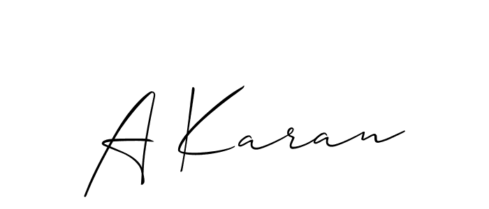 Make a short A Karan signature style. Manage your documents anywhere anytime using Allison_Script. Create and add eSignatures, submit forms, share and send files easily. A Karan signature style 2 images and pictures png