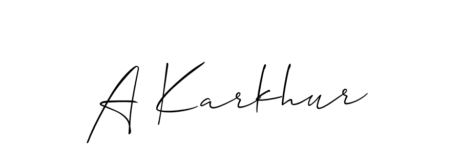 How to Draw A Karkhur signature style? Allison_Script is a latest design signature styles for name A Karkhur. A Karkhur signature style 2 images and pictures png