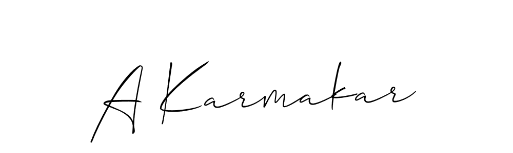 How to Draw A Karmakar signature style? Allison_Script is a latest design signature styles for name A Karmakar. A Karmakar signature style 2 images and pictures png