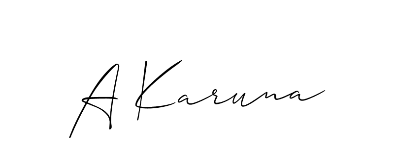 Here are the top 10 professional signature styles for the name A Karuna. These are the best autograph styles you can use for your name. A Karuna signature style 2 images and pictures png