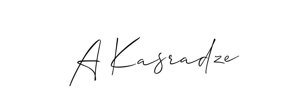 Make a beautiful signature design for name A Kasradze. With this signature (Allison_Script) style, you can create a handwritten signature for free. A Kasradze signature style 2 images and pictures png