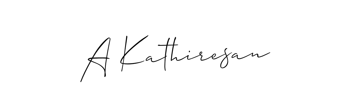 How to Draw A Kathiresan signature style? Allison_Script is a latest design signature styles for name A Kathiresan. A Kathiresan signature style 2 images and pictures png