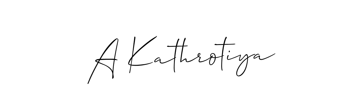 Make a beautiful signature design for name A Kathrotiya. Use this online signature maker to create a handwritten signature for free. A Kathrotiya signature style 2 images and pictures png
