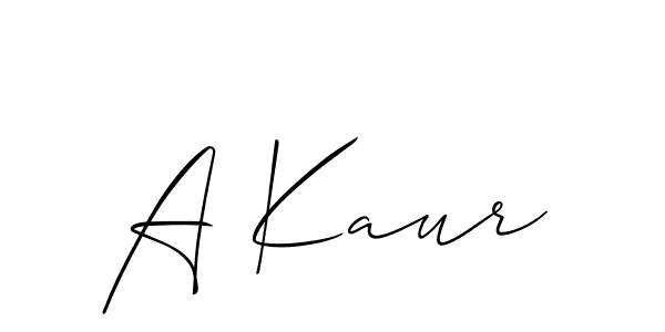 How to make A Kaur name signature. Use Allison_Script style for creating short signs online. This is the latest handwritten sign. A Kaur signature style 2 images and pictures png