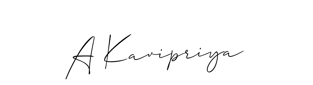 How to make A Kavipriya signature? Allison_Script is a professional autograph style. Create handwritten signature for A Kavipriya name. A Kavipriya signature style 2 images and pictures png