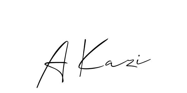 Also You can easily find your signature by using the search form. We will create A Kazi name handwritten signature images for you free of cost using Allison_Script sign style. A Kazi signature style 2 images and pictures png