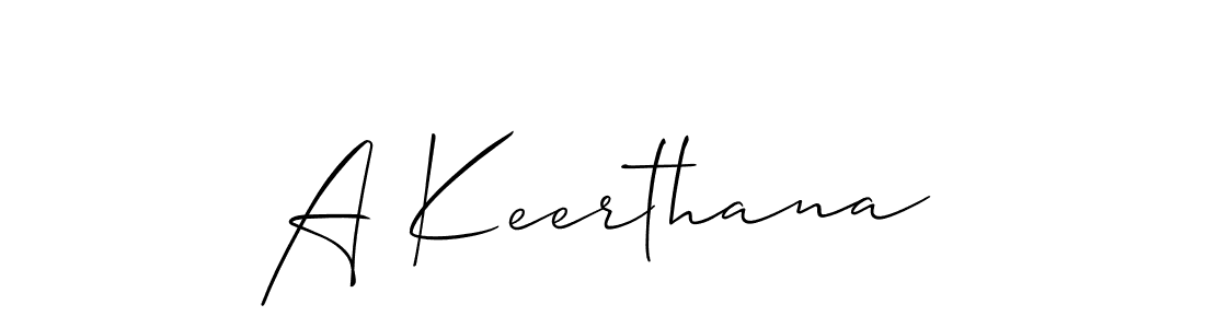 Also we have A Keerthana name is the best signature style. Create professional handwritten signature collection using Allison_Script autograph style. A Keerthana signature style 2 images and pictures png