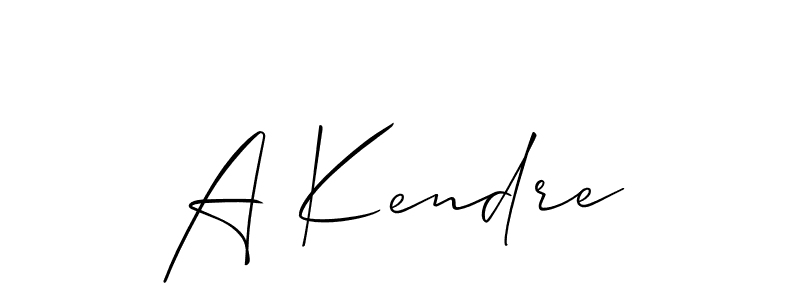 The best way (Allison_Script) to make a short signature is to pick only two or three words in your name. The name A Kendre include a total of six letters. For converting this name. A Kendre signature style 2 images and pictures png