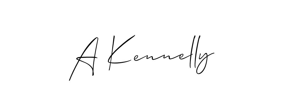 Also You can easily find your signature by using the search form. We will create A Kennelly name handwritten signature images for you free of cost using Allison_Script sign style. A Kennelly signature style 2 images and pictures png