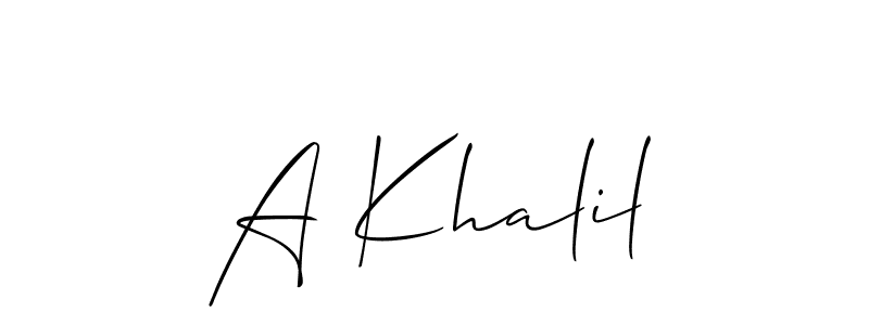 Make a beautiful signature design for name A Khalil. Use this online signature maker to create a handwritten signature for free. A Khalil signature style 2 images and pictures png