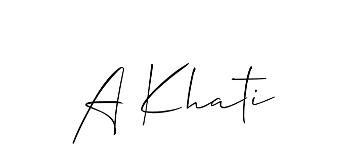 Here are the top 10 professional signature styles for the name A Khati. These are the best autograph styles you can use for your name. A Khati signature style 2 images and pictures png