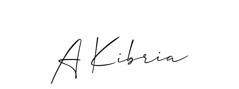 Design your own signature with our free online signature maker. With this signature software, you can create a handwritten (Allison_Script) signature for name A Kibria. A Kibria signature style 2 images and pictures png