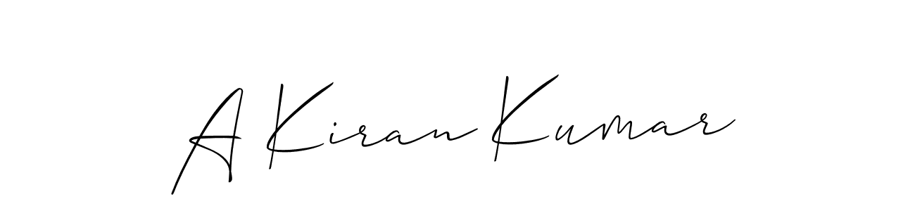 How to make A Kiran Kumar signature? Allison_Script is a professional autograph style. Create handwritten signature for A Kiran Kumar name. A Kiran Kumar signature style 2 images and pictures png