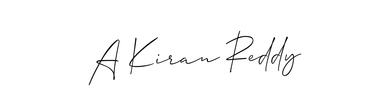 if you are searching for the best signature style for your name A Kiran Reddy. so please give up your signature search. here we have designed multiple signature styles  using Allison_Script. A Kiran Reddy signature style 2 images and pictures png