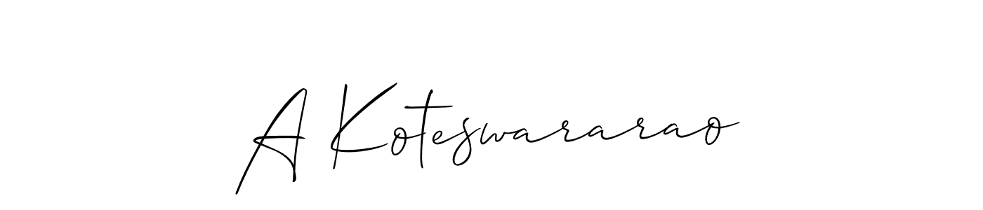 It looks lik you need a new signature style for name A Koteswararao. Design unique handwritten (Allison_Script) signature with our free signature maker in just a few clicks. A Koteswararao signature style 2 images and pictures png