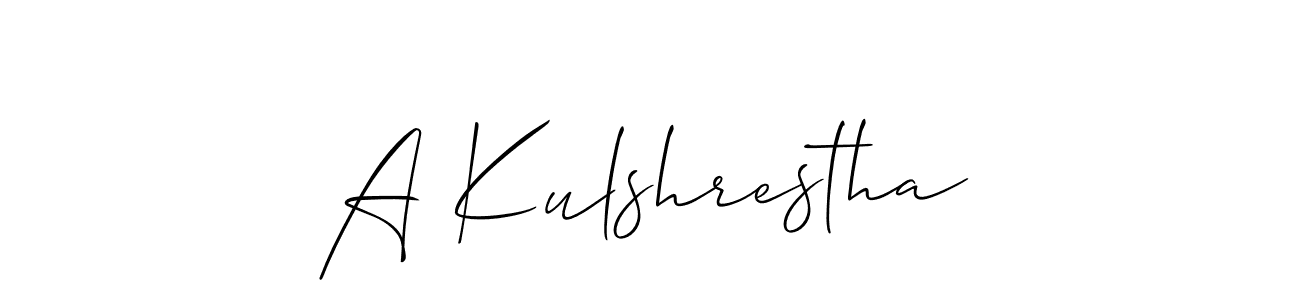 You can use this online signature creator to create a handwritten signature for the name A Kulshrestha. This is the best online autograph maker. A Kulshrestha signature style 2 images and pictures png