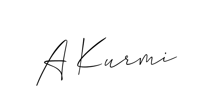 How to Draw A Kurmi signature style? Allison_Script is a latest design signature styles for name A Kurmi. A Kurmi signature style 2 images and pictures png