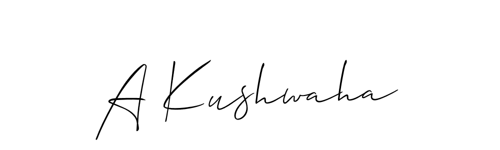 Also You can easily find your signature by using the search form. We will create A Kushwaha name handwritten signature images for you free of cost using Allison_Script sign style. A Kushwaha signature style 2 images and pictures png