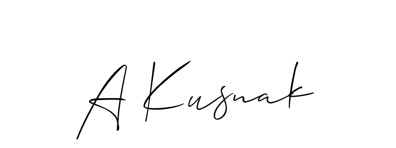 Make a beautiful signature design for name A Kusnak. Use this online signature maker to create a handwritten signature for free. A Kusnak signature style 2 images and pictures png