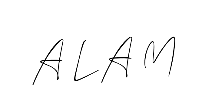 Make a beautiful signature design for name A L A M. With this signature (Allison_Script) style, you can create a handwritten signature for free. A L A M signature style 2 images and pictures png