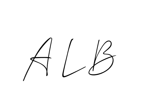 How to make A L B signature? Allison_Script is a professional autograph style. Create handwritten signature for A L B name. A L B signature style 2 images and pictures png