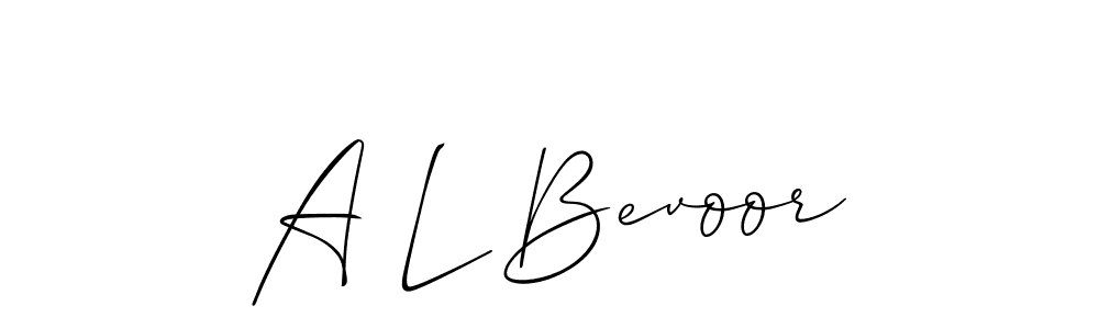 if you are searching for the best signature style for your name A L Bevoor. so please give up your signature search. here we have designed multiple signature styles  using Allison_Script. A L Bevoor signature style 2 images and pictures png