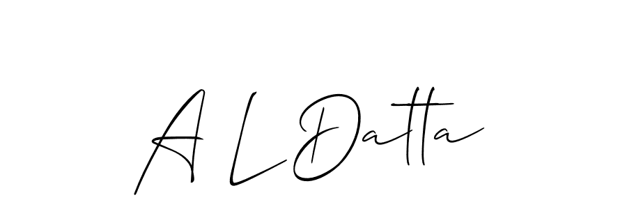 You can use this online signature creator to create a handwritten signature for the name A L Datta. This is the best online autograph maker. A L Datta signature style 2 images and pictures png